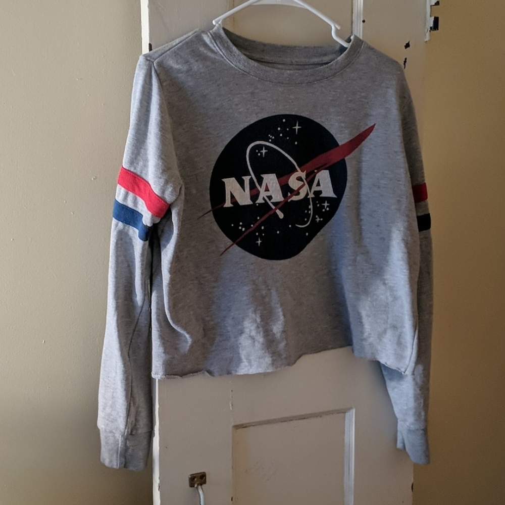 Nasa crop top sweatshirt